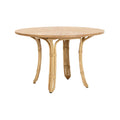 Round Bamboo Dining Table with Sturdy Legs